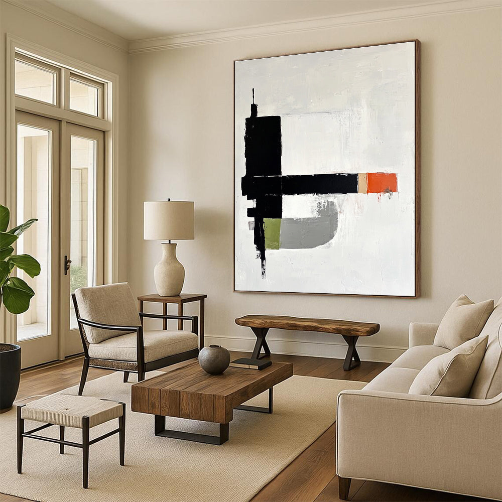 Geometric Color Block Abstract Painting for Architectural - Styled Studios GAB1049