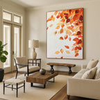 Autumn Leaves in Flight Delicate Seasonal Abstract Painting GAB0277