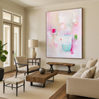 Pastel Pitcher Still Life Soft - Hued Abstract Painting GAB0357