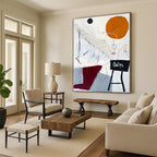 Whimsical Abstract “Ow lips” Painting for Eclectic Café Interiors GAB1245