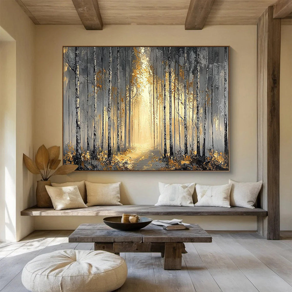 Misty Forest Abstract Painting for Nature - Themed Spas YHT159