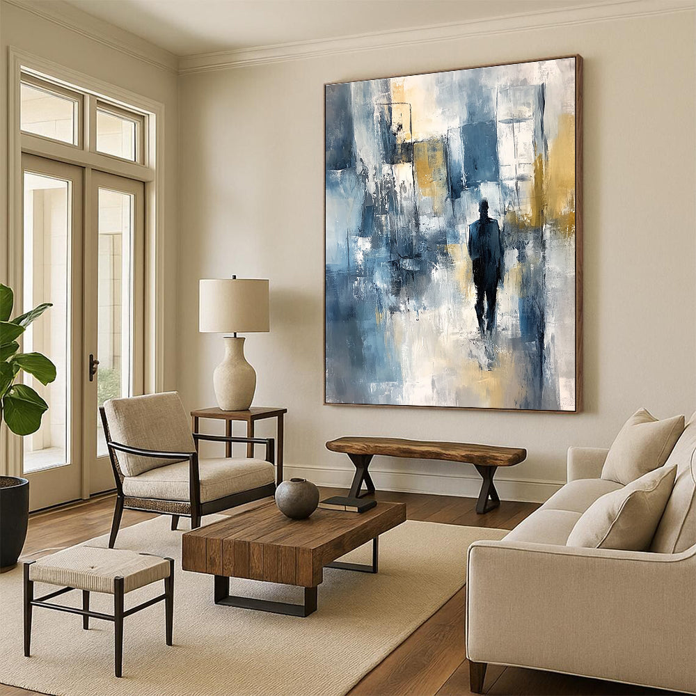 Urban Figure Abstract Painting for Modern City Interiors GAB0750