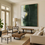 Green and Yellow Abstract Painting with Subtle Dynamics WINK140