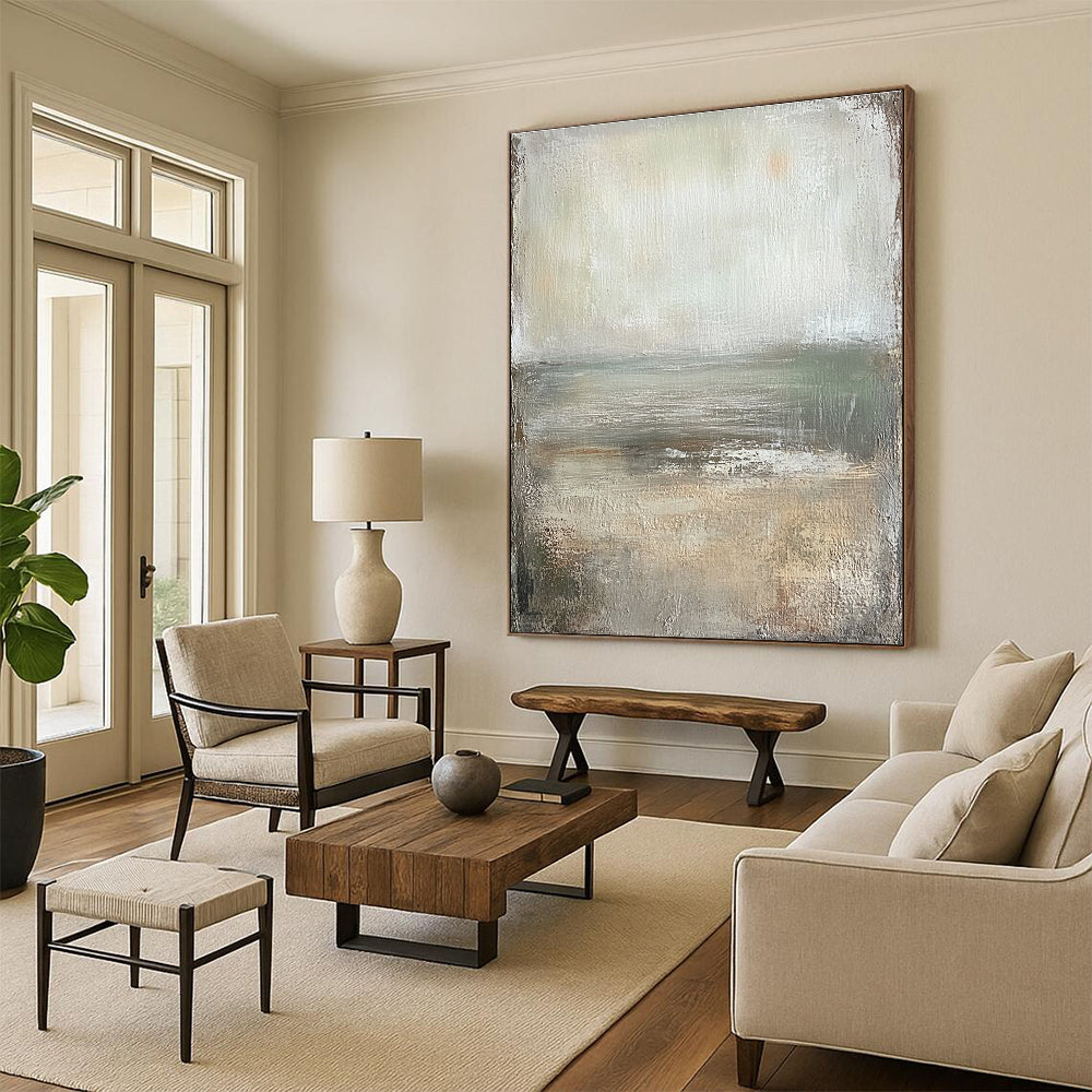 Sea and Sky Abstract Painting for Beach House Bedrooms GAB0759