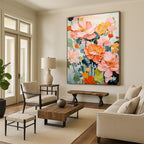Pastel Floral Abstract Painting for Charming Nurseries HENG425