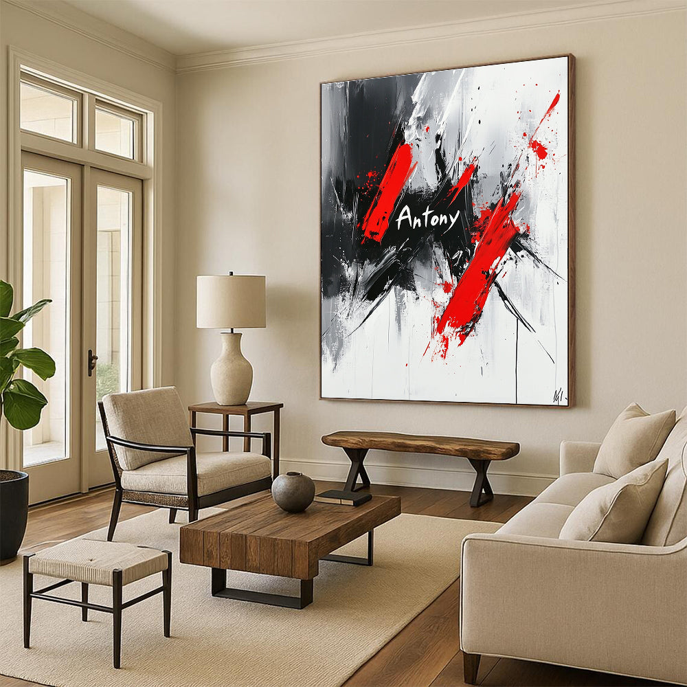Bold “Antony” Abstract Energetic Graphic Abstract Painting GAB0289