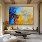 Color Fusion Abstract Painting for Artistic Studios YHT179