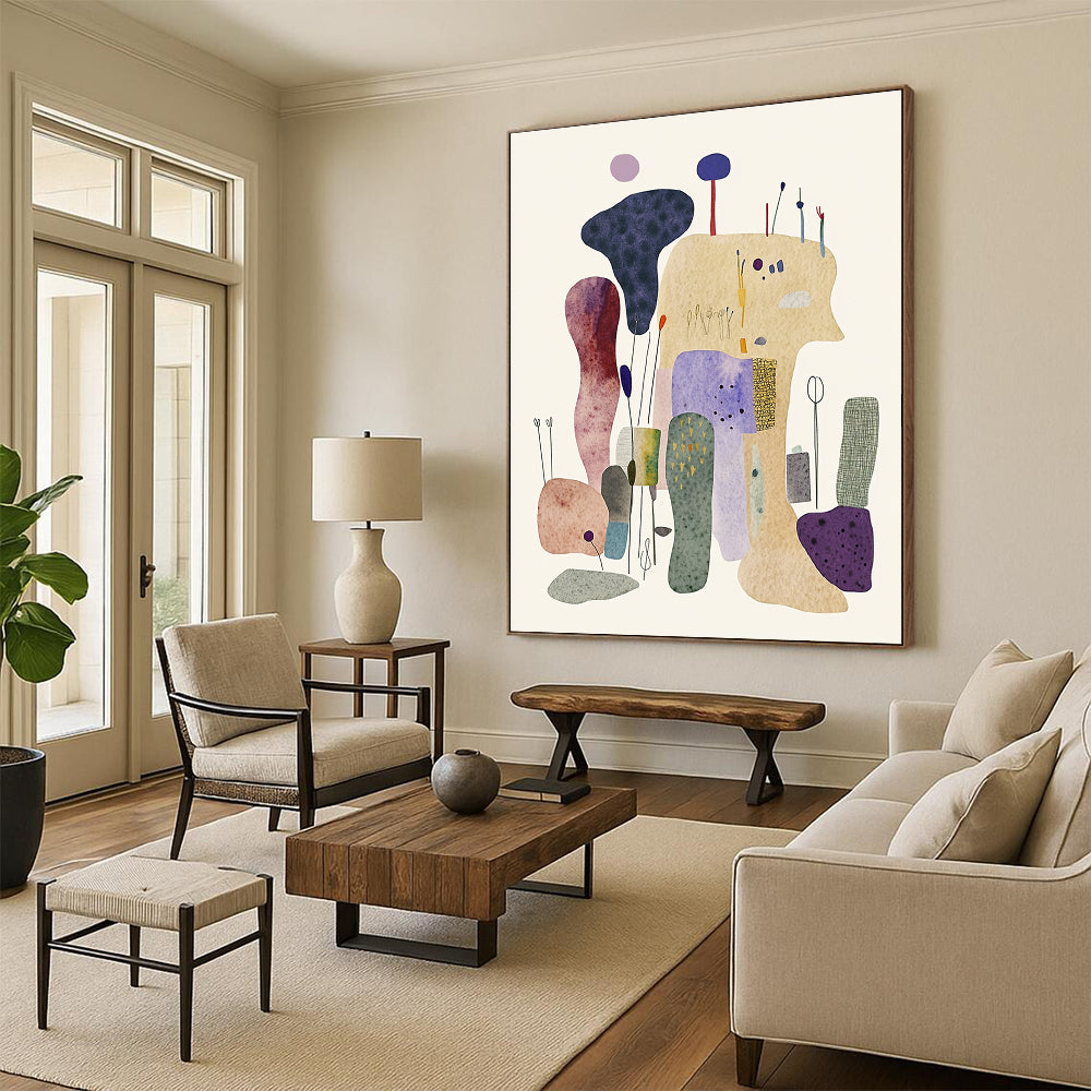 Colorful Organic Shapes - Modern Abstract Watercolor Art GAB0399