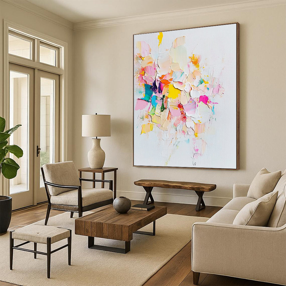 Pastel Colorful Abstract Painting with Playful Palette WINK657