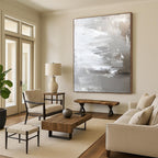 Silver - Gray Abstract Painting with Subtle Textures WINK420