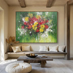 Impressionistic Flower Bouquet  Vivid Blooms ABS070
