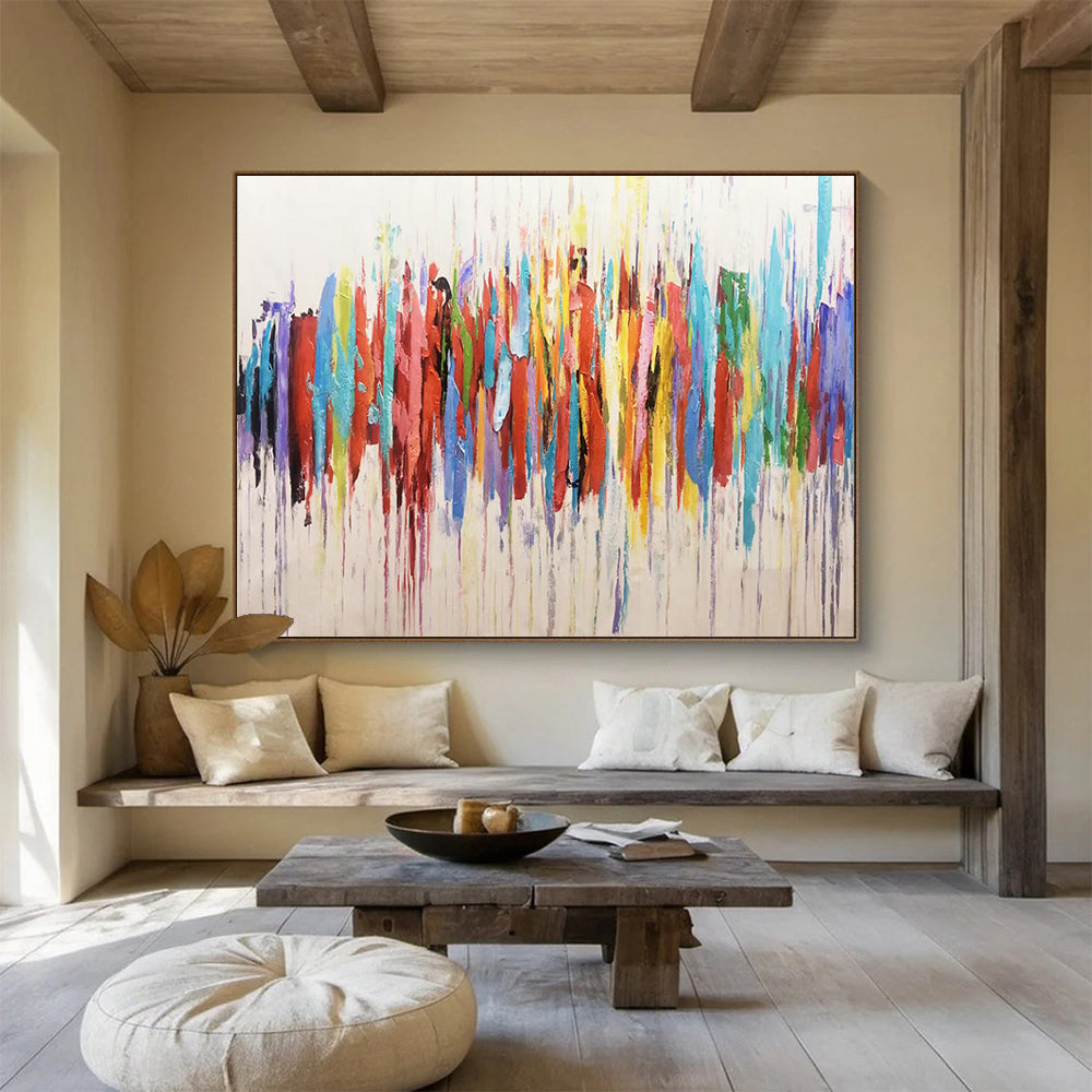 Color Drip Abstract Painting for Contemporary Art Galleries YHT211