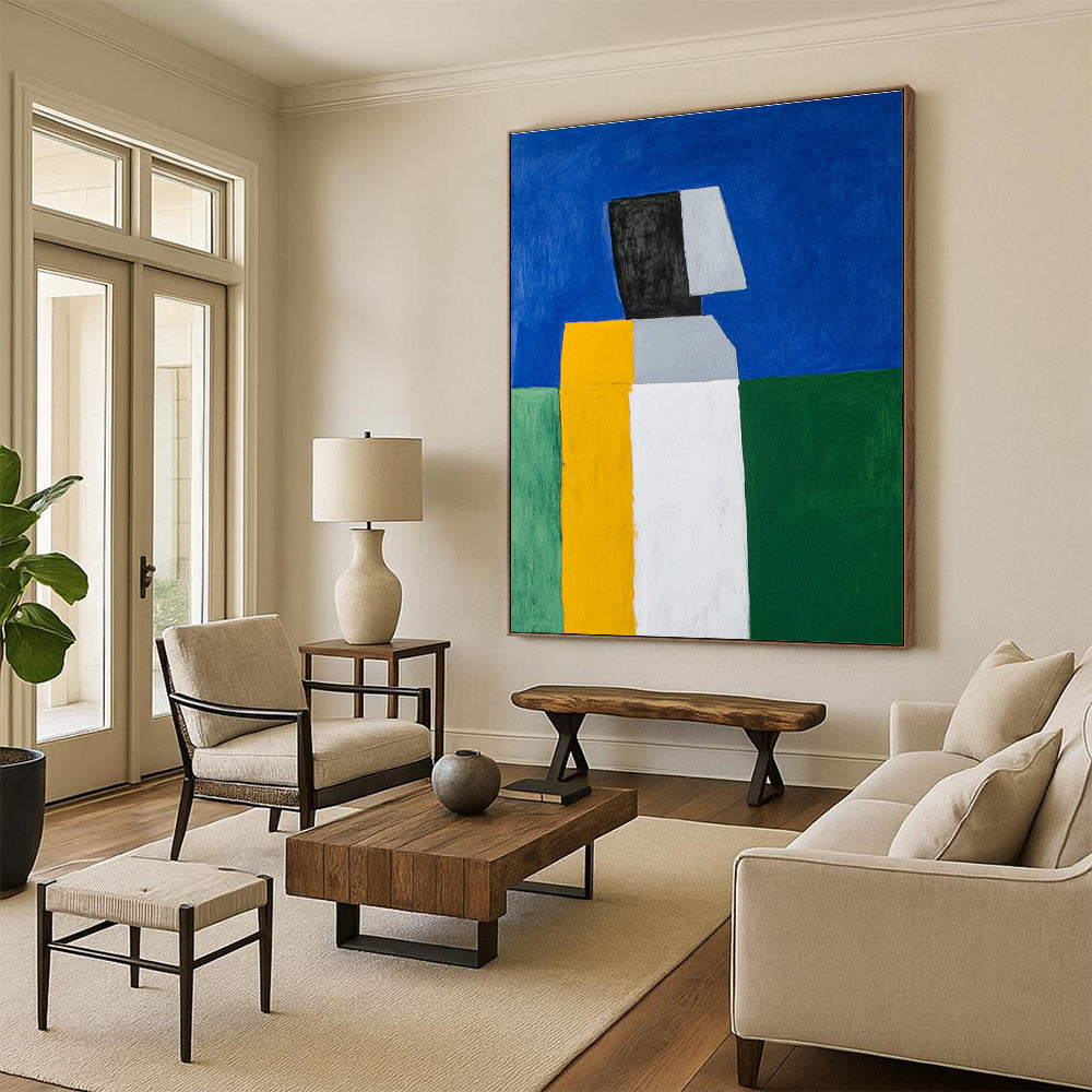 Color Block Figure Geometric Abstract Painting GAB0256