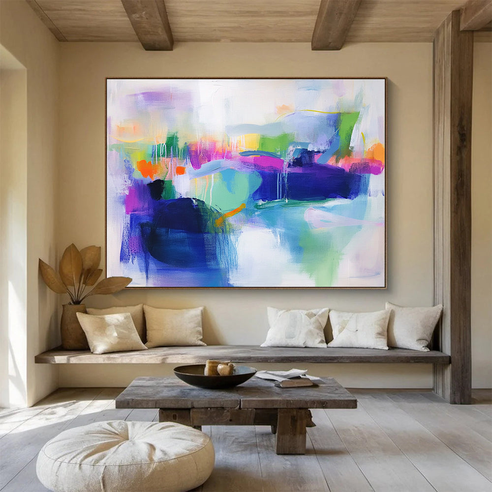 Colorful Abstract Mosaic Painting with Vibrant, Playful Combinations ABS493
