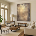 Gold Textured Surface Abstract Painting with Subtle Luxury WINK135
