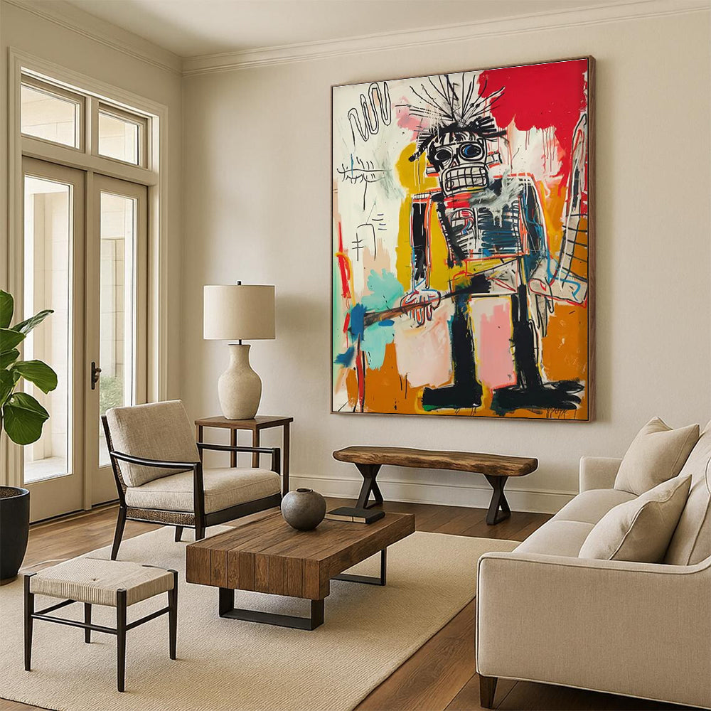 Abstract Punk - Inspired Figure Painting for Alternative Youth Hangouts HENG109