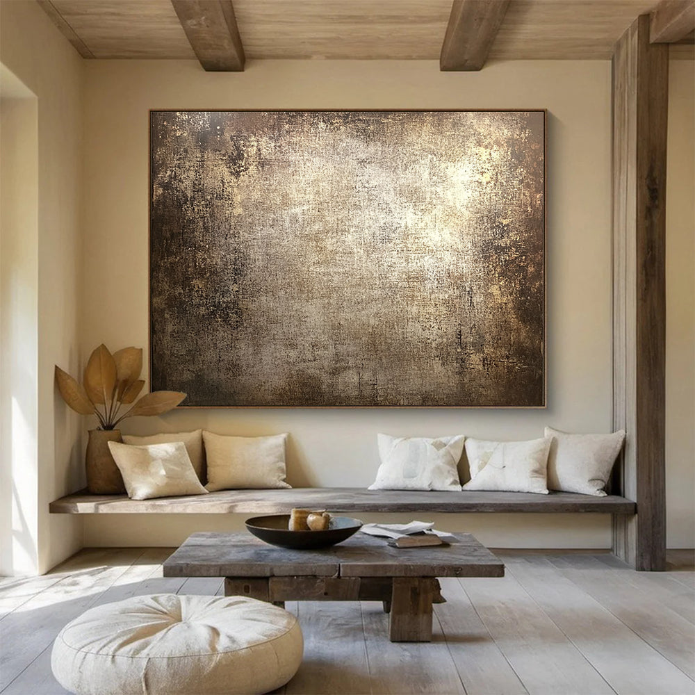 Bronze - Textured Abstract  Timeless Rustic Charm ABS072