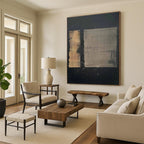 Dual - Tone Grid Abstract Painting for Industrial - Chic Spaces HENG307