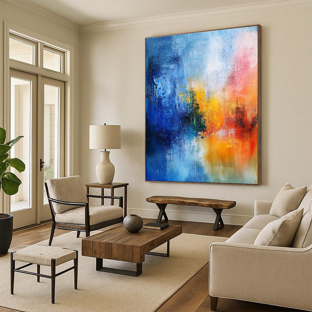 Colorful Blur Abstract - Expressive Landscape - Inspired Abstract Painting GAB0652