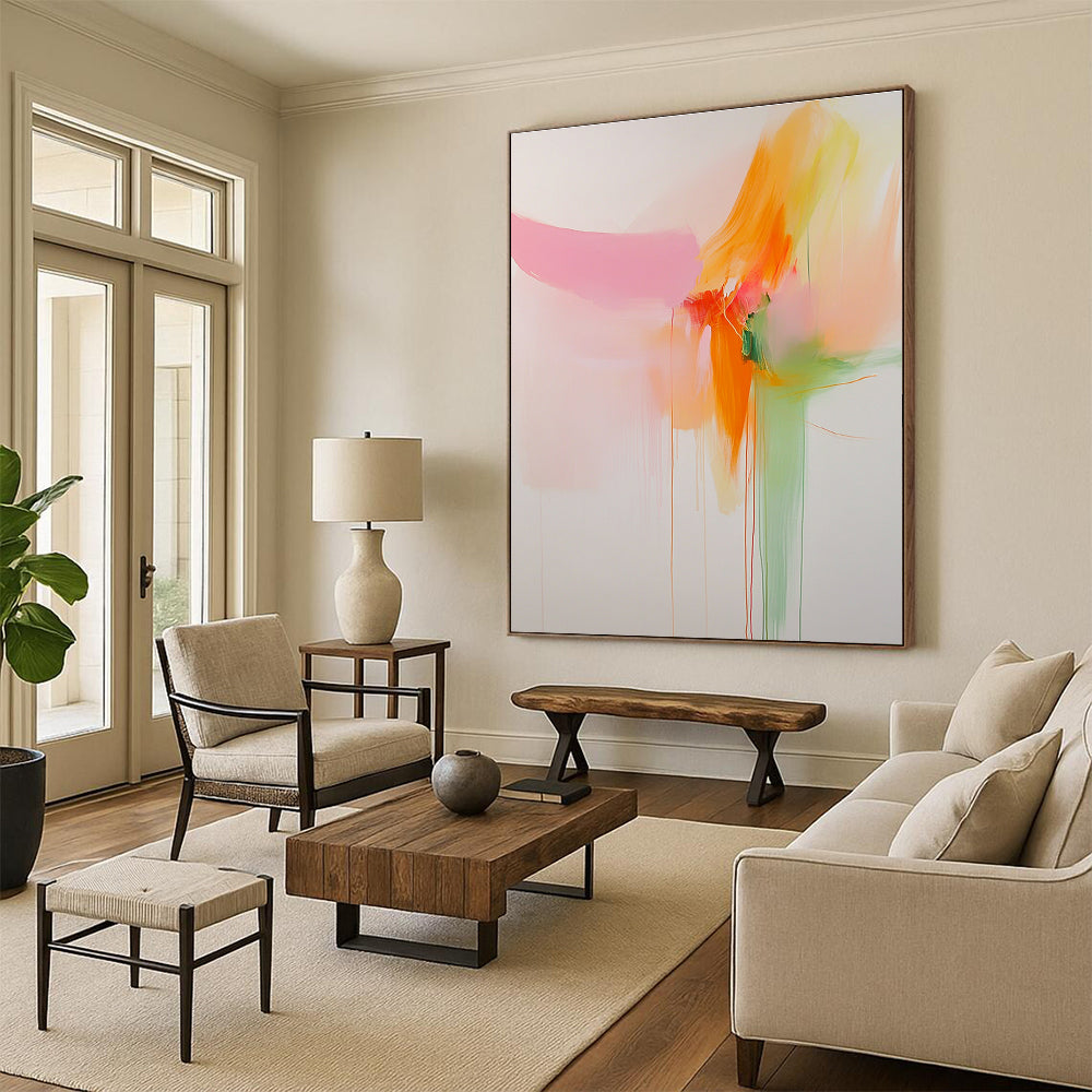 Fluid Abstract with Drips Painting for Contemporary Art Gallery Corridors GAB1226