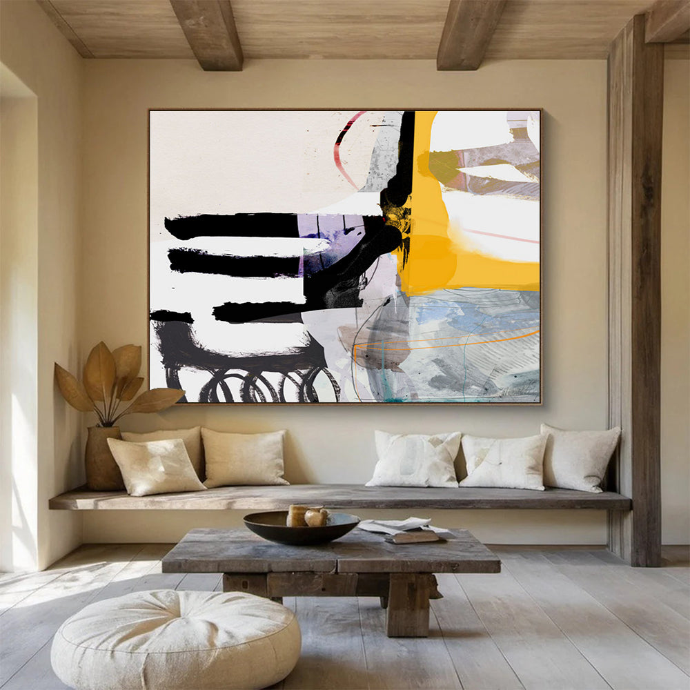 Mixed Color Bold Abstract Painting for Creative Workspaces YHT112