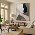 Close - Up Color - Block Abstract Painting for Modern Art Studios HENG523