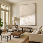 Neutral Textured Abstract Painting for Timeless Home Interiors HENG078
