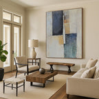 Neutral Toned Shapes Abstract Painting with Subtle Sophistication WINK147
