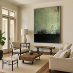 Green - Black Abstract Painting for Industrial - Style Lofts GAB0866