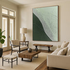 Green Textured Patterns Abstract Painting of Natural Rhythms GAB0092