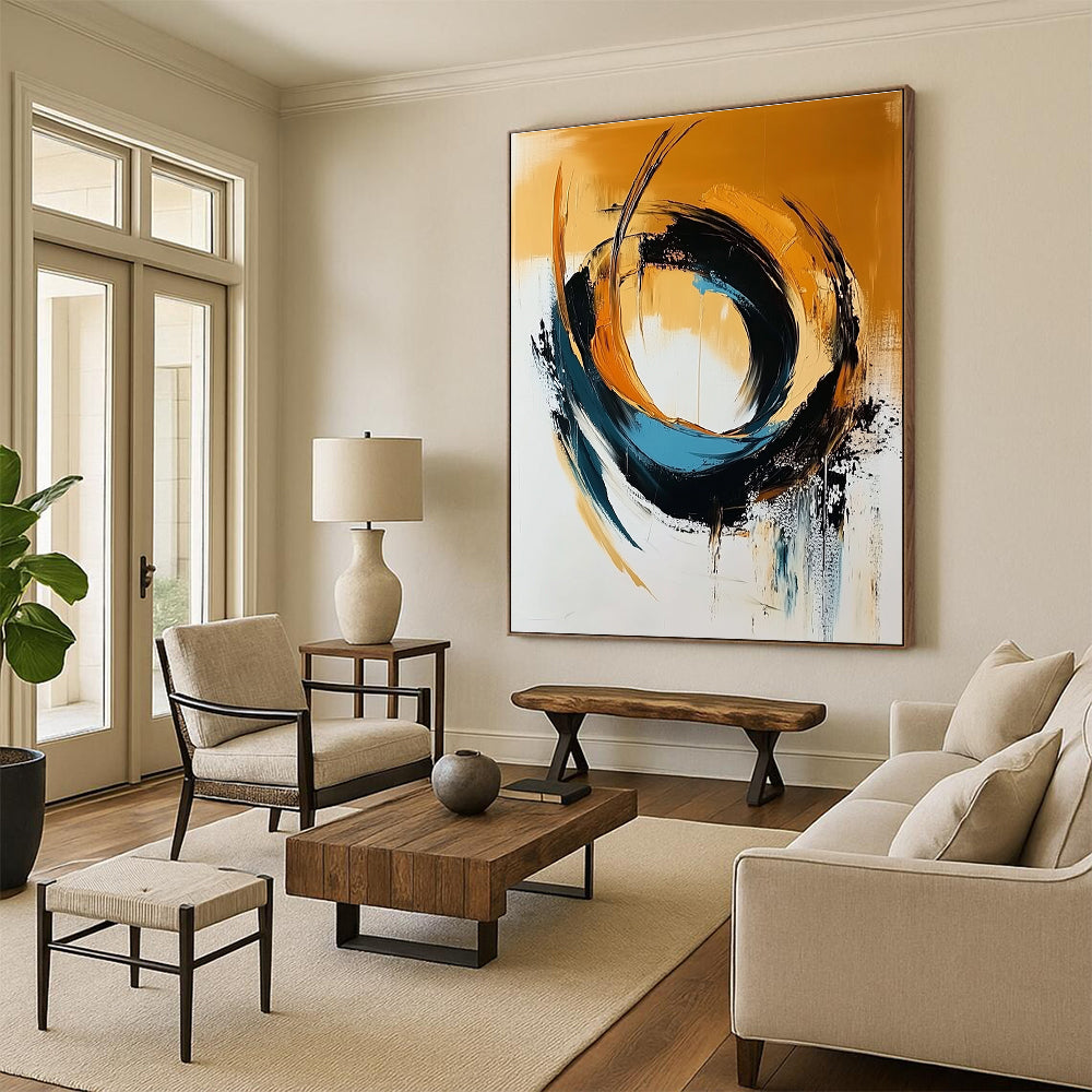 Dynamic Swirls Abstract Painting for Energetic Studios GAB1086
