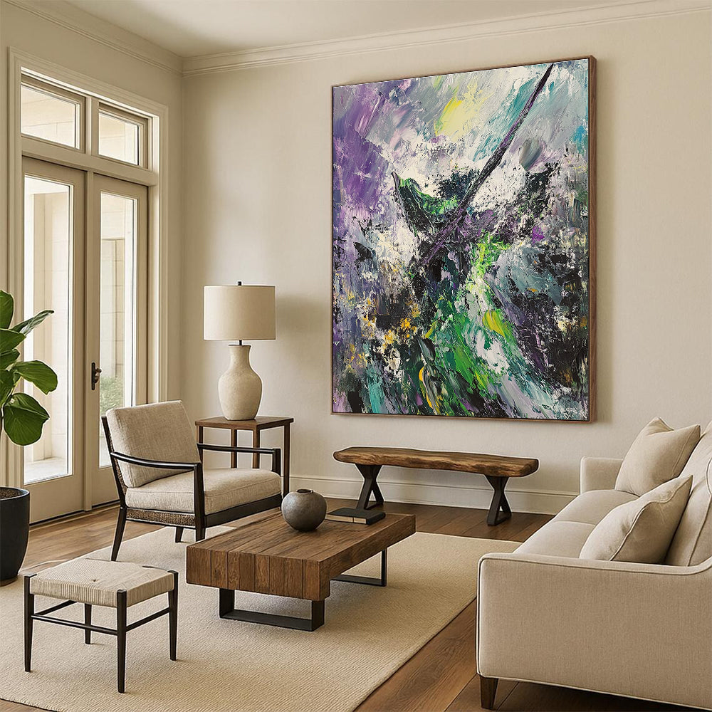Vibrant Abstract Chaos Painting for Modern Art Gallery Installations GAB1297