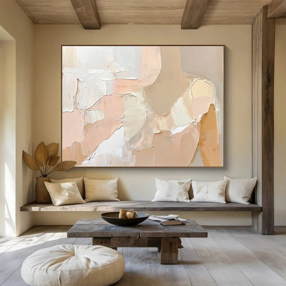Soft Figure Abstract Painting in Muted Tones ABS262