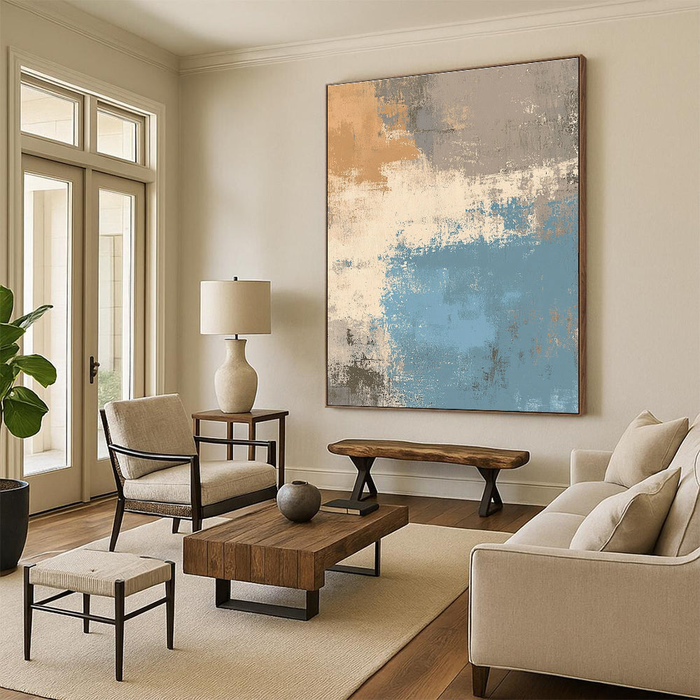 Earthy Tones Abstract Painting with Rustic Calm WINK334