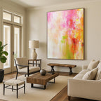 Pink Orange Abstract Painting with Dreamy Warmth WINK704