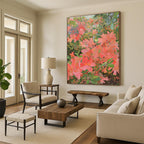 Blossoming Garden Abstract Painting for Cheerful Sunrooms HENG433