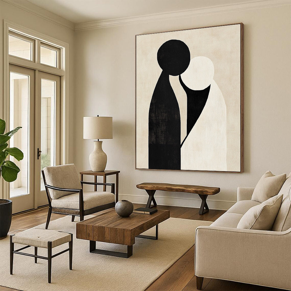 Abstract Couple Figure Painting for Romantic - Themed Anniversaries GAB0965