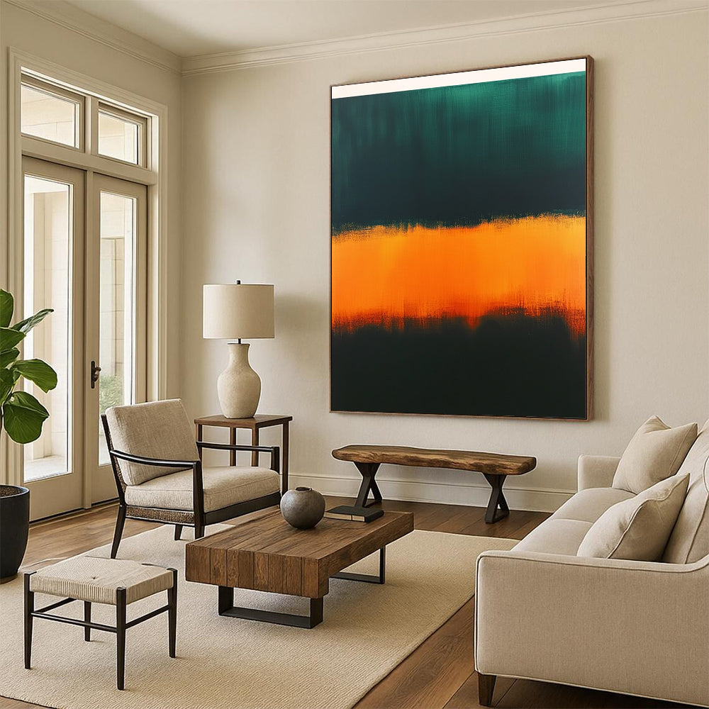 Gradient Color Bands Abstract Painting with Vivid Transition WINK156