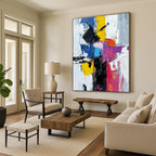 Colorful Block Abstract Painting with Vibrant Energy WINK732