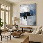 Blue - Gray - Black Abstract Painting with Moody Depth WINK535