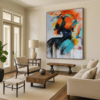 Colorful Abstract Portrait Painting for Modern Art Galleries HENG410