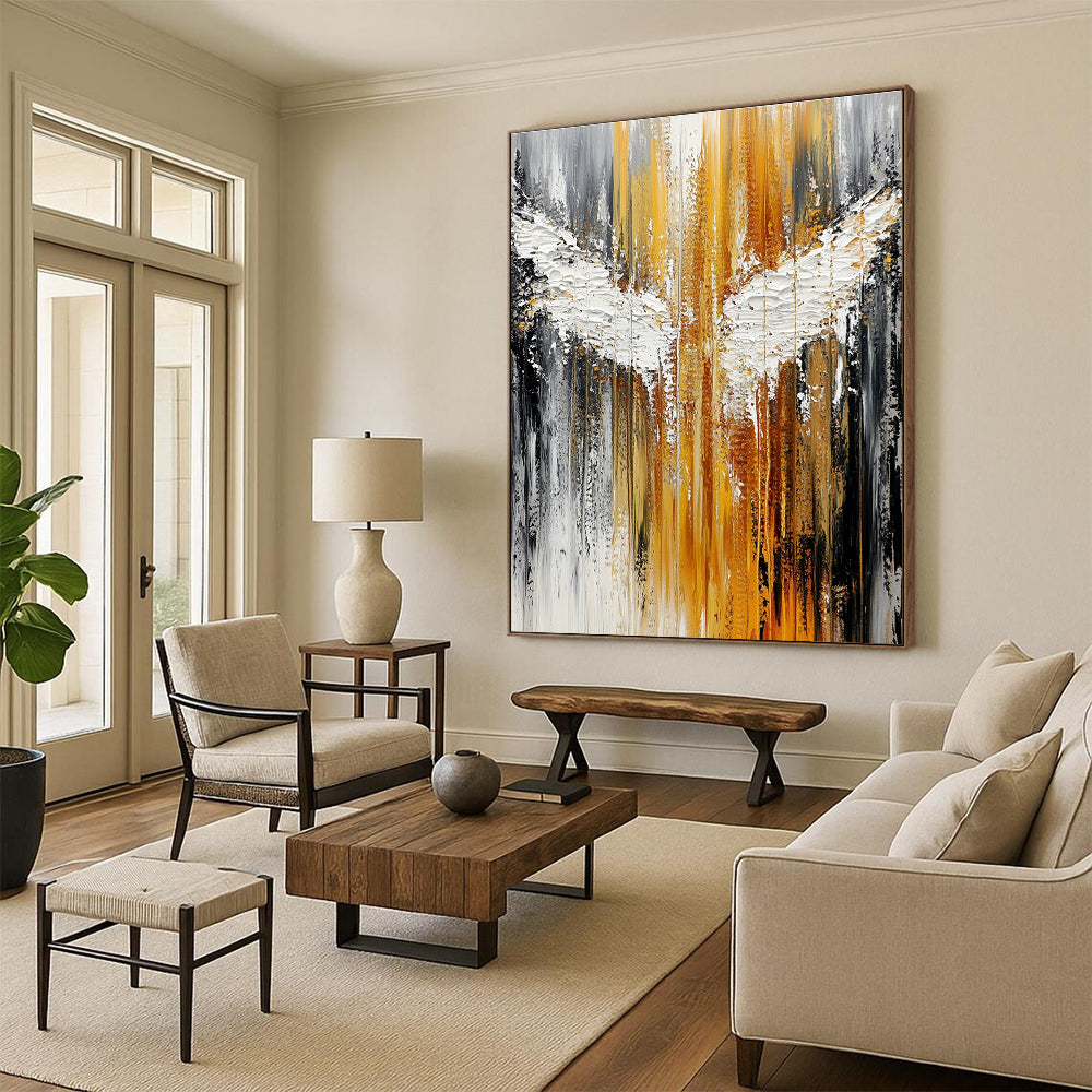 Winged Abstract - Symbolic Abstract Painting GAB0634