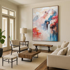 Colorful Mountain Waterfall - Vibrant Landscape Abstract Painting GAB0585