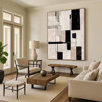Minimalist Geometric Abstract Painting with Clean Simplicity WINK322
