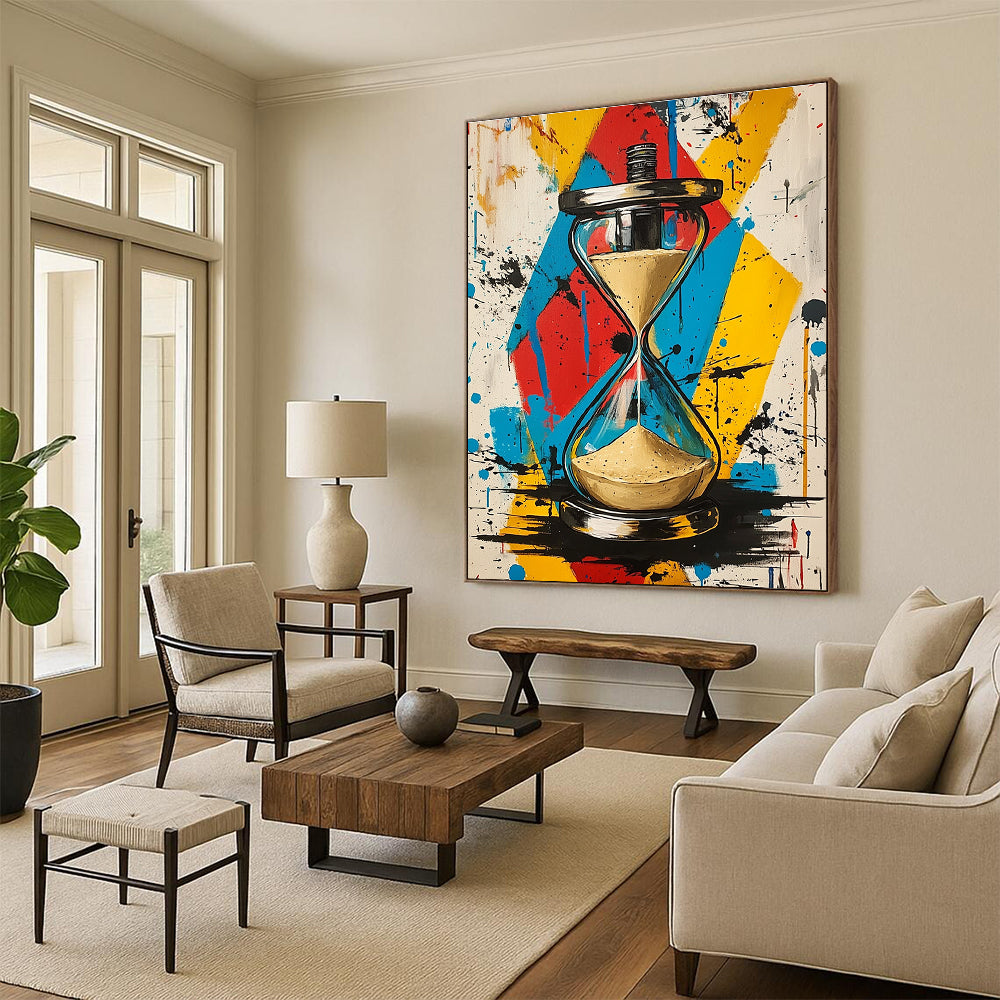 Colorful Hourglass Abstract Painting for Creative Time - Themed Studios GAB1269