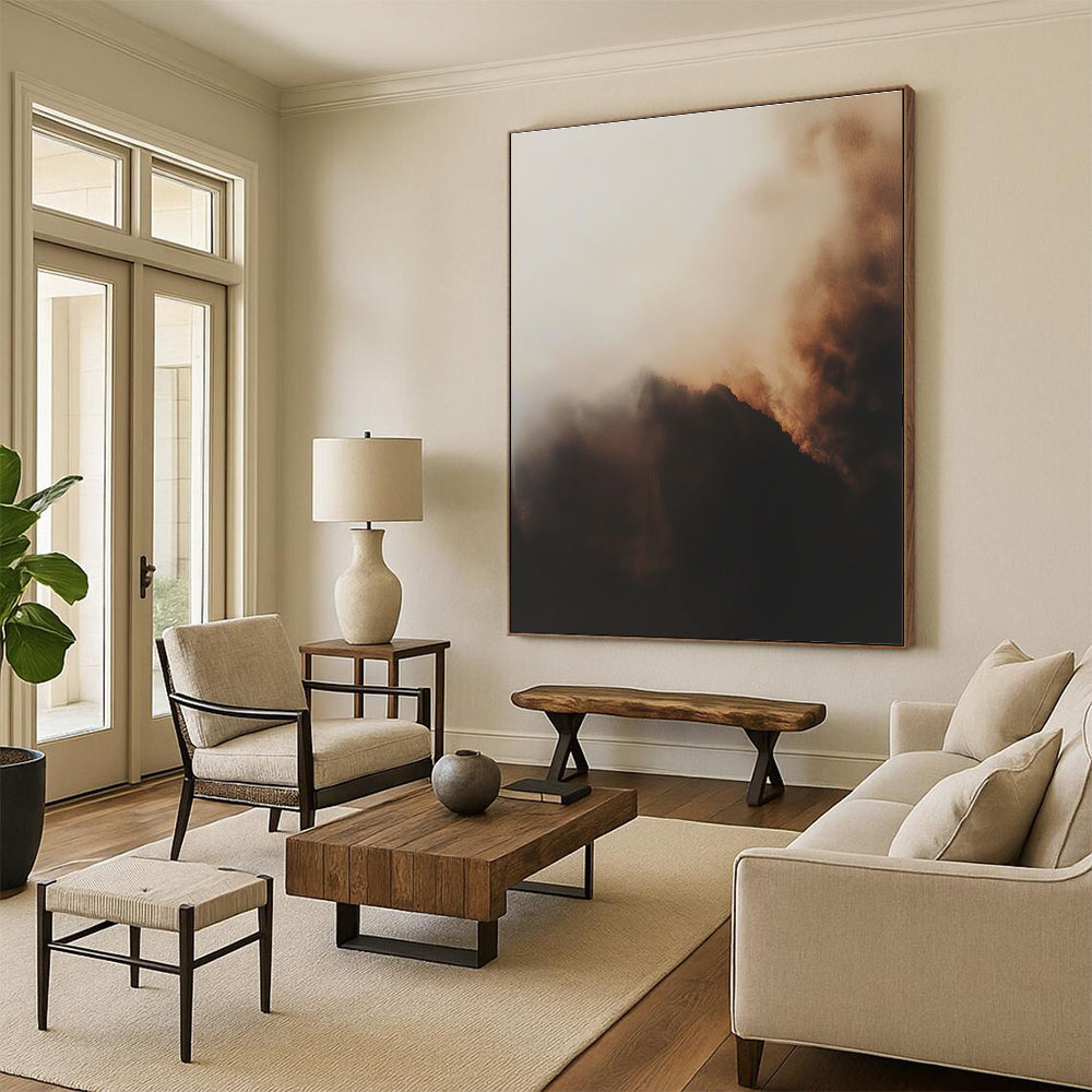 Misty Abstract Landscape Painting for Serene Spa Retreats GAB1161