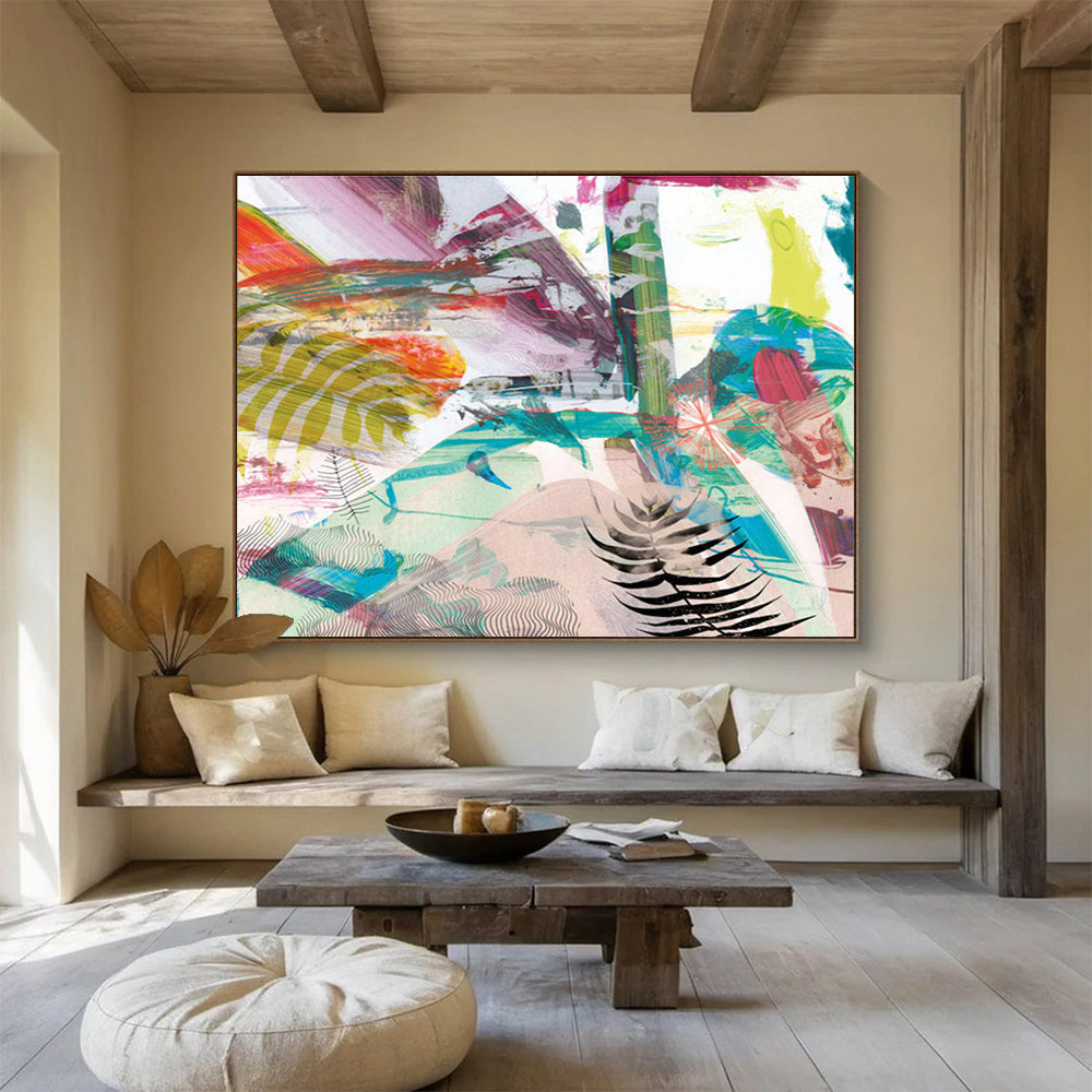 Tropical Abstract Painting for Exotic Interiors YHT118