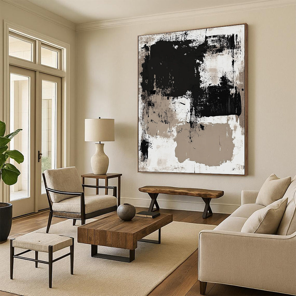 Monochromatic Abstract Painting with Subtle Depth WINK315