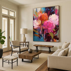 Vibrant Floral Abstract Painting for Art - Centric Hallways HENG427