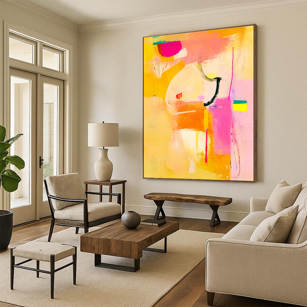 Bright Colorful Abstract Painting with Lively Energy WINK297